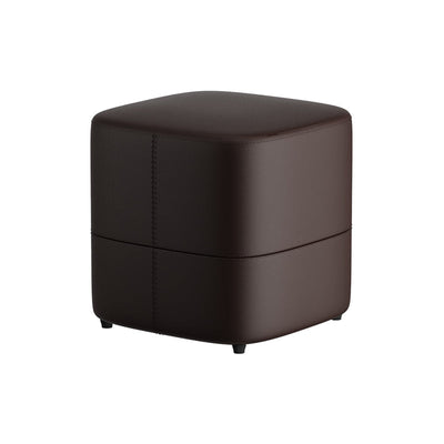 Modern Minimalist Square Microfiber Leather Solid Wood Low Stool Backless Armless For Living Room