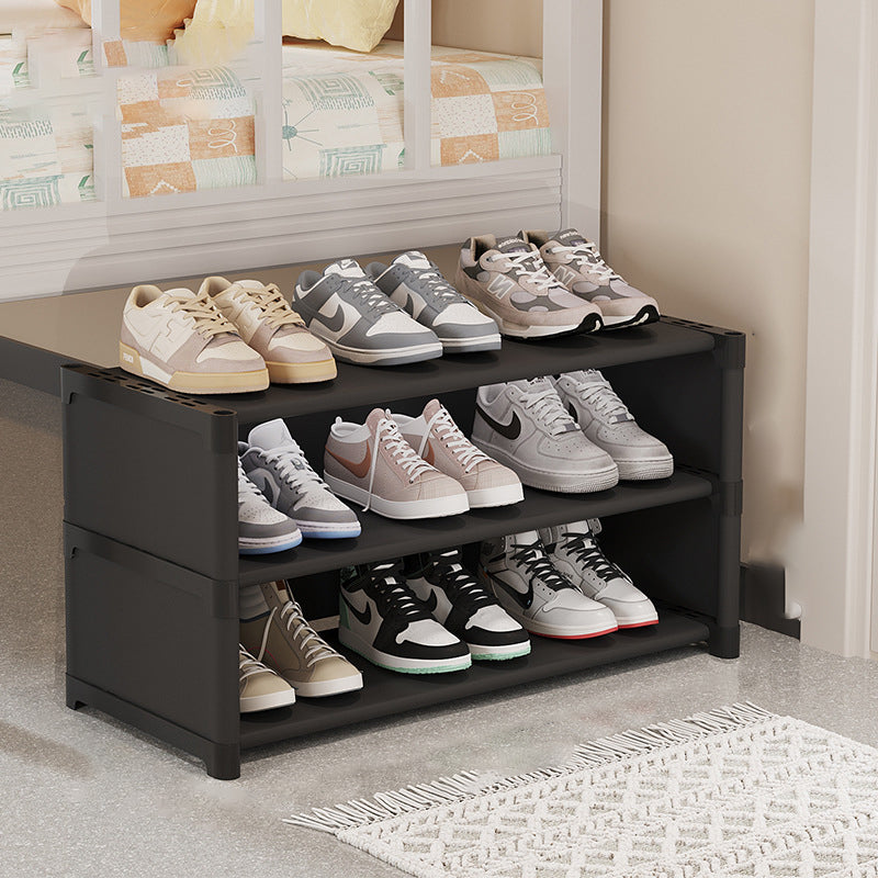 Modern Simplicity Rectangular Plastic Shoe Storage 3-Tier For Entryways