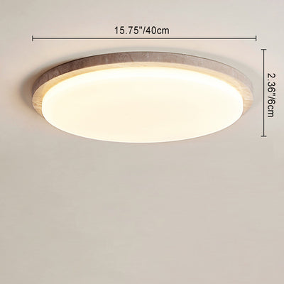 Modern Minimalist Round Steel LED Flush Mount Ceiling Light For Bedroom