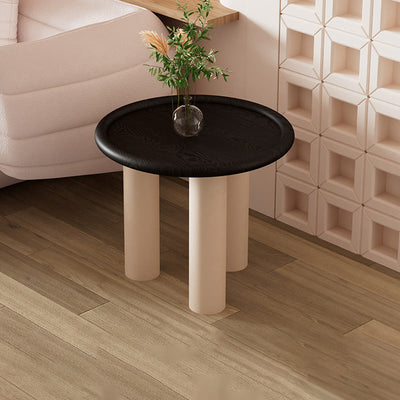 Modern Minimalist Round Tabletop Eco-friendly Plate Coffee Table 4-Leg For Living Room