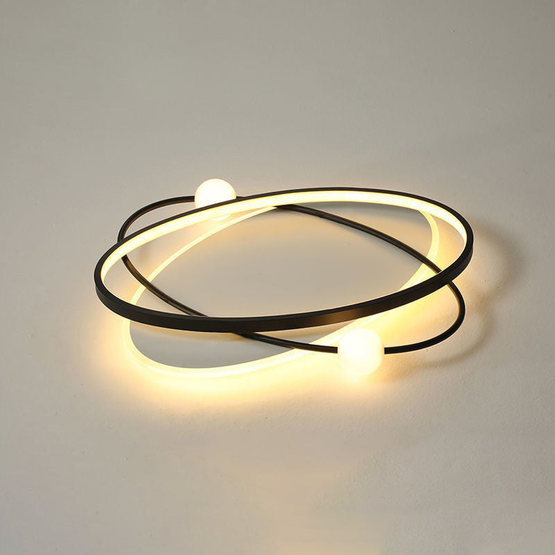 Modern Minimalist Circular Hardware Acrylic LED Flush Mount Ceiling Light For Bedroom