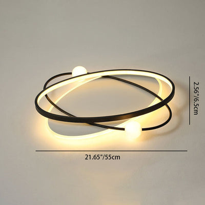 Modern Minimalist Circular Hardware Acrylic LED Flush Mount Ceiling Light For Bedroom