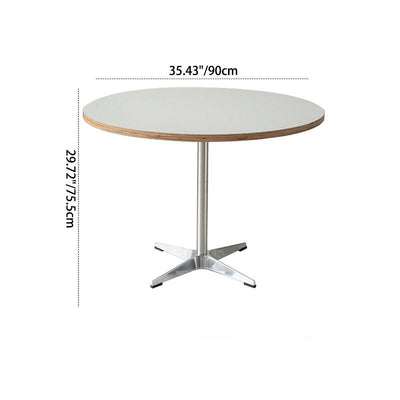 Modern Simplicity Round HDF Carbon Steel Dining Table For 2 Seats