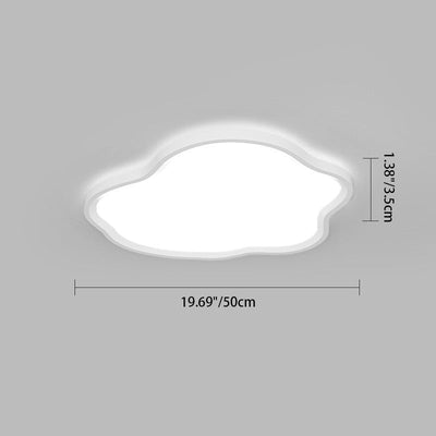 Modern Minimalist Cloud Iron Aluminum LED Flush Mount Ceiling Light For Bedroom