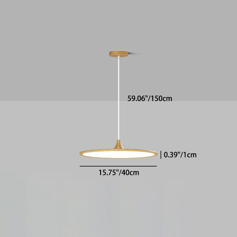 Contemporary Scandinavian Round Iron Aluminum Acrylic LED Pendant Light For Bedroom