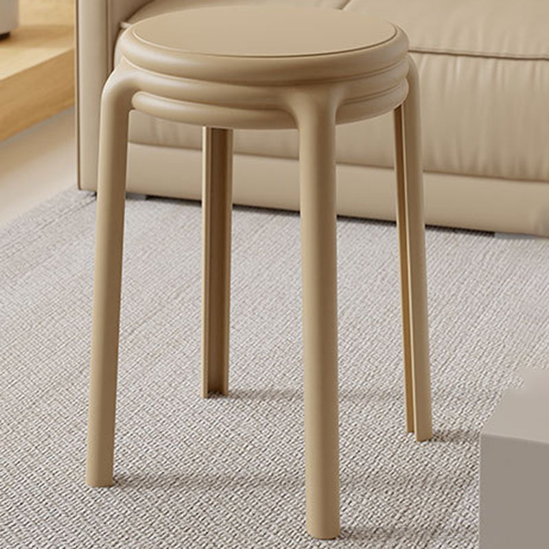 Contemporary Scandinavian Macaron Round Plastic Chair Stackable For Living Room