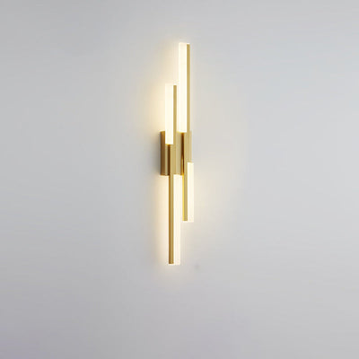 Modern Minimalist Vertical Bar Acrylic Iron LED Wall Sconce Lamp For Living Room