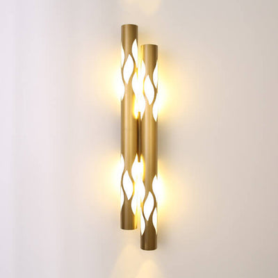 Modern Luxury Cylindrical Iron Acrylic 4-Light Wall Sconce Lamp