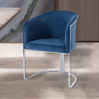 Modern Luxury Half Round Curved Leather Metal Frame Dining Chair Backrest Armrest For Dining Room