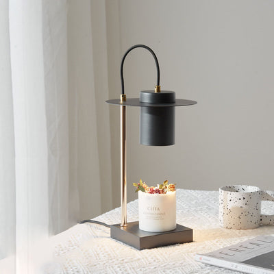 Modern Minimalist Wrought Iron Cylinder 1-Light Melting Wax Table Lamp For Bedroom