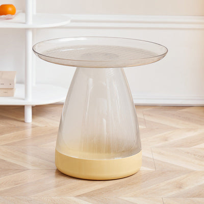 Contemporary Creative Round Cone Plastic PET Coffee Table For Living Room