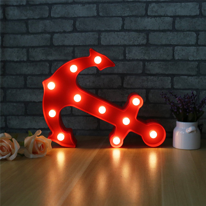 Scandinavian Modern Boat Anchor ABS Battery LED Wall Sconce Lamp