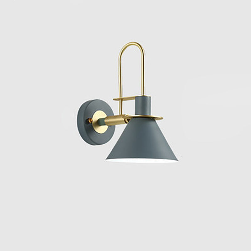 Modern Minimalist Horn Iron 1-Light Wall Sconce Lamp For Living Room