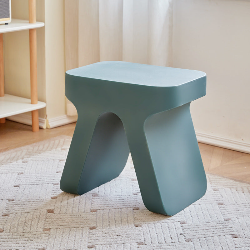 Modern Minimalist Rectangular PE Plastic Low Stool For Living Room