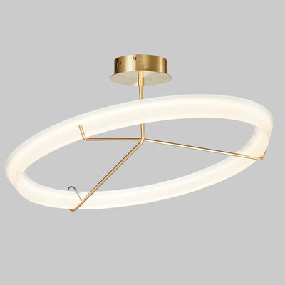 Modern Simplicity Iron Cirque LED Pendant Light For Living Room