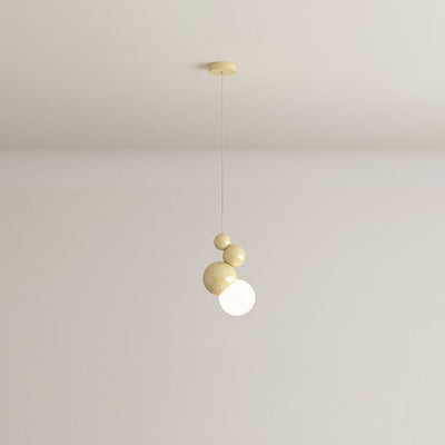 Modern Minimalist Cream Multi Orb Iron 1/2/3 Light Island Light Chandelier For Dining Room