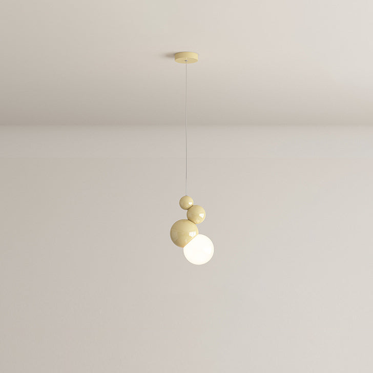 Modern Minimalist Cream Multi Orb Iron 1/2/3 Light Island Light Chandelier For Dining Room