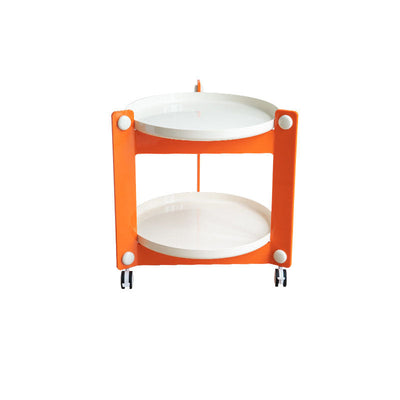 Contemporary Creative Round PET Acrylic End Table 2-Tier For Living Room