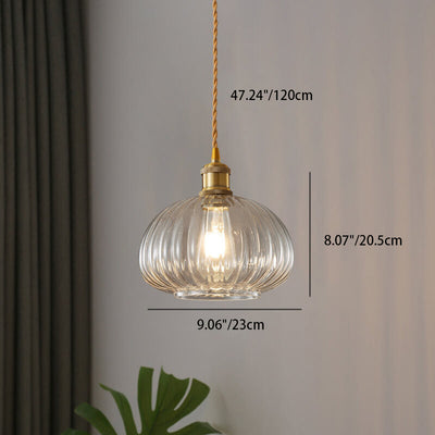 Nordic Textured Glass 1-Light Pendant Light