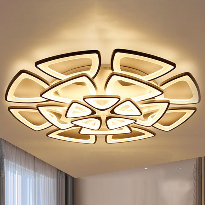 Contemporary Creative Combination Triangle Hardware Acrylic LED Flush Mount Ceiling Light For Living Room