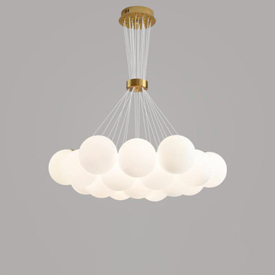 Contemporary Creative Moon Glass Bubble 7/13/19-Light Chandelier For Living Room