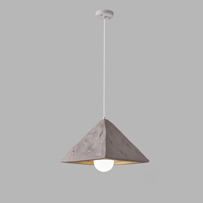 Contemporary Nordic Plexiglas Triangular Tapered 1-Light Pendant Light For Dining Room