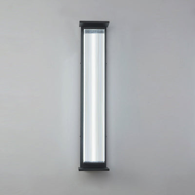 Modern Minimalist Waterproof Rectangular Stainless Steel Acrylic LED Wall Sconce Lamp For Outdoor Patio