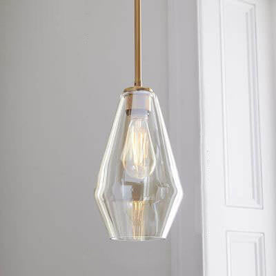 Nordic Creative Polygonal Glass 1-Light Pendant Light