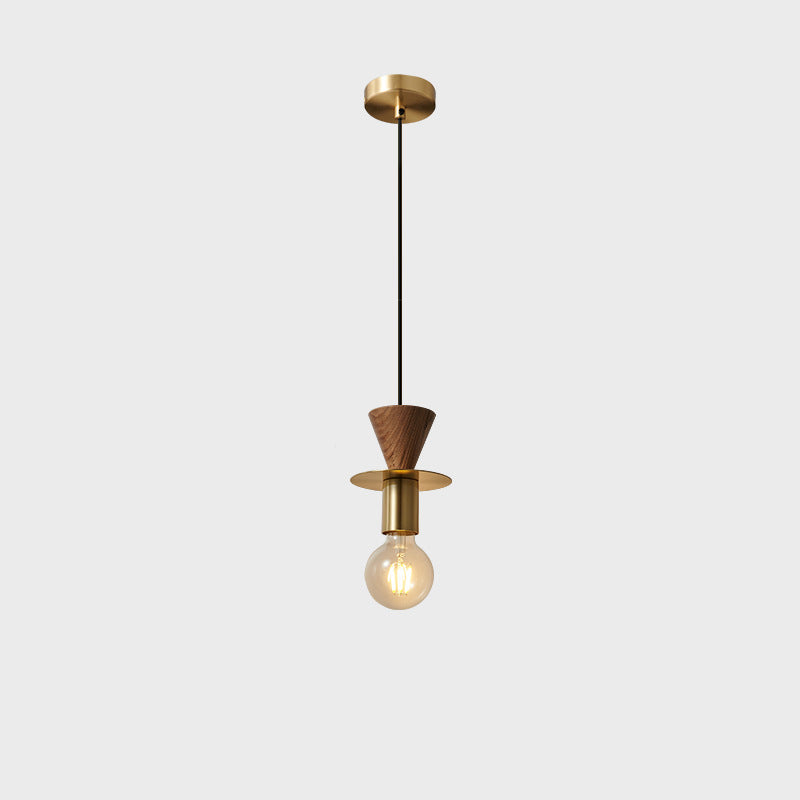 Modern Minimalist Half Round Begs Round Copper 1-Light Pendant Light For Living Room