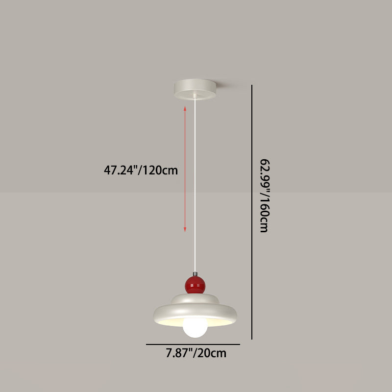 Modern Minimalist Round Sphere Iron Metal Glass 1-Light Pendant Light For Bedroom