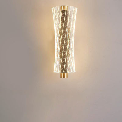 Modern Mid-Century Cylinder Hardware Acrylic LED Wall Sconce Lamp For Bedroom