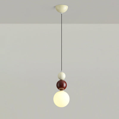 Contemporary Creative Orb Hardware Glass 1-Light Pendant Light For Bedroom