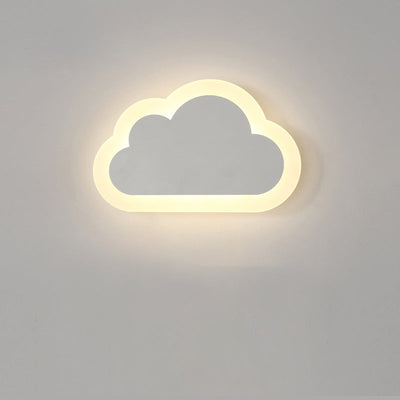 Contemporary Simplicity Aluminum Cloud Frame Silicone Strip LED Kids Wall Sconce Lamp For Bedroom