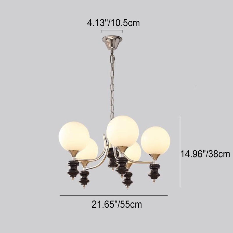 Contemporary Simplicity Magic Bean Iron Silver Finish Frame 3/5-Light Chandelier For Living Room