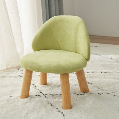 Contemporary Nordic Fabric Round Footstool Backrest For Entryways