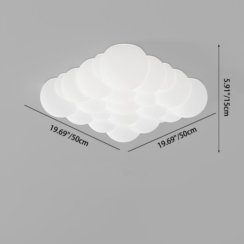 Contemporary Nordic Bubble Hardware Acrylic LED Flush Mount Ceiling Light For Bedroom