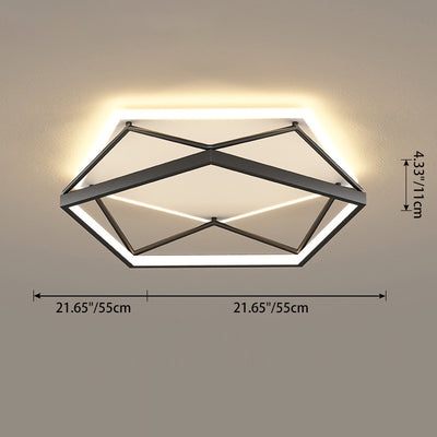 Nordic Minimalist Geometric Art LED Flush Mount Ceiling Light