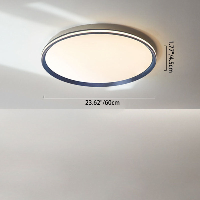 Modern Minimalist Round Acrylic LED Flush Mount Ceiling Light For Bedroom