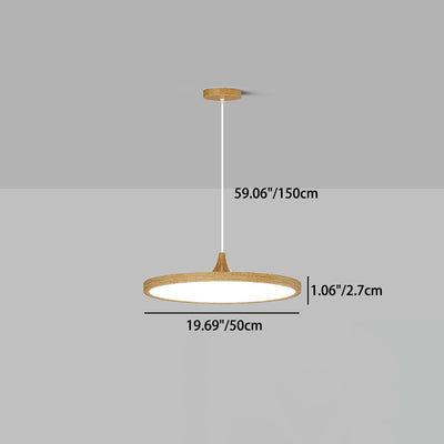 Contemporary Scandinavian Round Iron Aluminum Acrylic LED Pendant Light For Bedroom