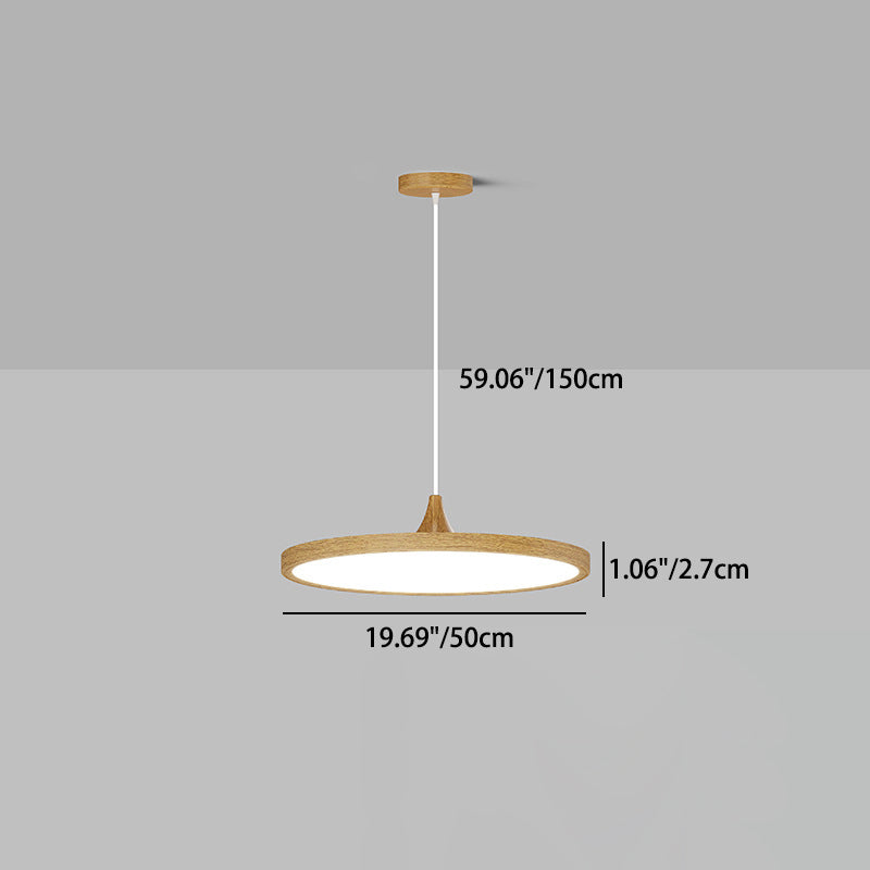 Contemporary Scandinavian Round Iron Aluminum Acrylic LED Pendant Light For Bedroom