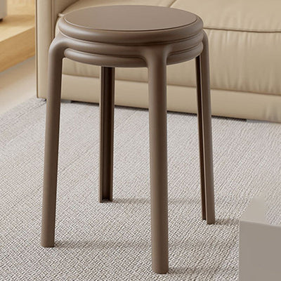 Contemporary Scandinavian Macaron Round Plastic Chair Stackable For Living Room