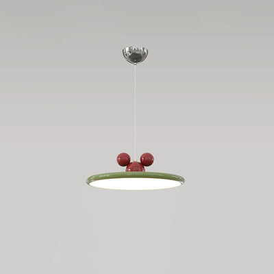 Modern Minimalist Disc Flying Saucer Mickey Hardware Aluminum LED Pendant Light For Living Room