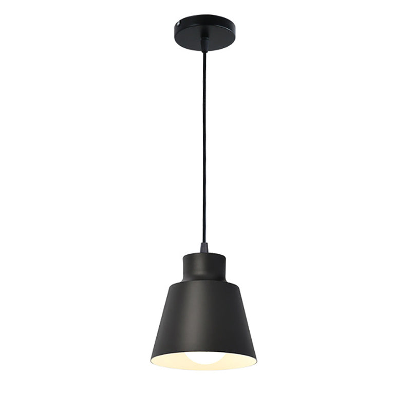 Modern Minimalist Macaron Round Cup Iron 1-Light Pendant Light For Living Room