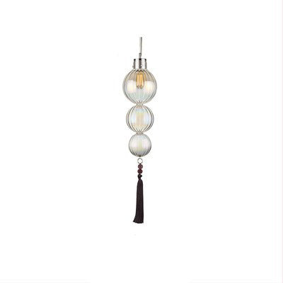 Traditional Chinese Stained Glass Gourd 1-Light Pendant Light For Living Room