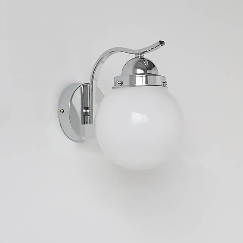 Modern Simplicity Glass Ball 1-Light Wall Sconce Lamp For Living Room