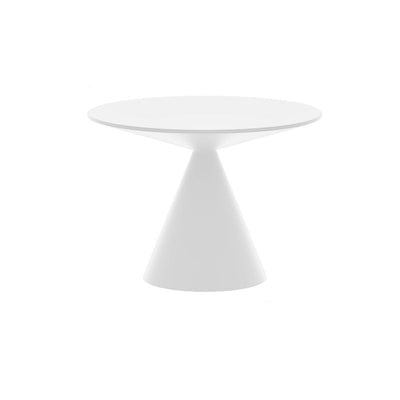 Modern Minimalist Round Cone Aluminum Metal End Table 1-Tier For Living Room