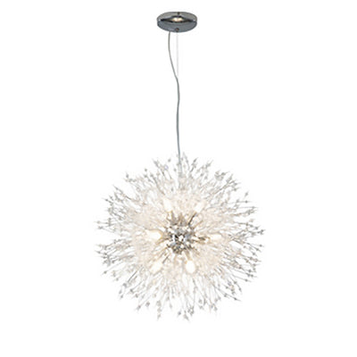 Contemporary Creative Hardware Crystal Beads Decorate Dandelion Design 8/9/12-Light Chandelier For Living Room