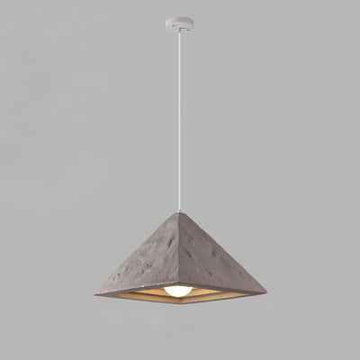 Contemporary Nordic Plexiglas Triangular Tapered 1-Light Pendant Light For Dining Room