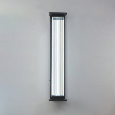 Modern Minimalist Waterproof Rectangular Stainless Steel Acrylic LED Wall Sconce Lamp For Outdoor Patio