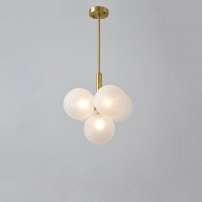 Contemporary Creative Orb Grape Iron Glass 1/5/13 Light Chandelier For Living Room